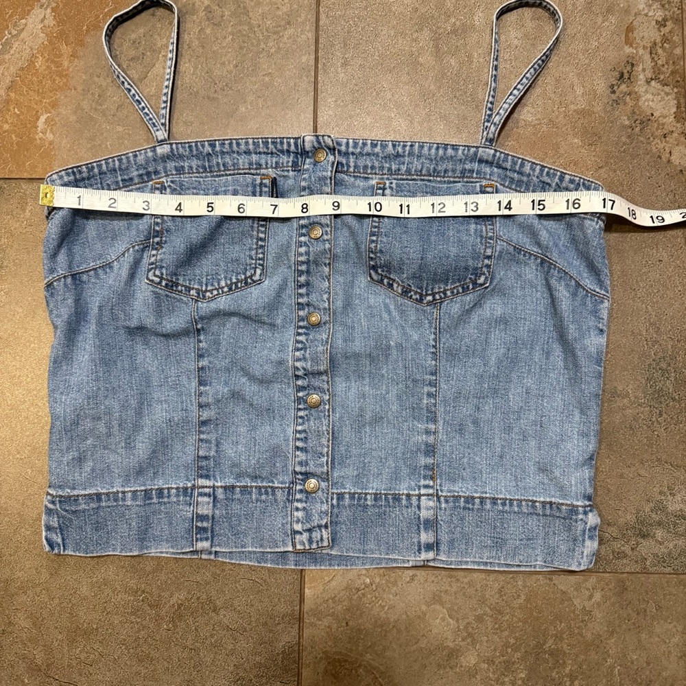 Lauren Jeans Co Ralph Lauren Denim Corset Tank Top Sz 6 - Picture 3 of 8